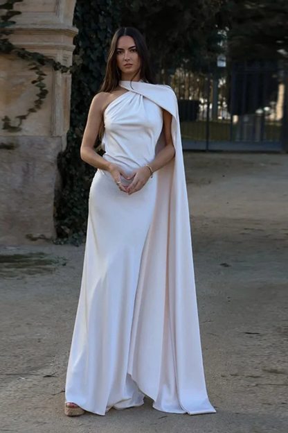 Aurelia – Vestido maxi elegante halter sin mangas para mujer