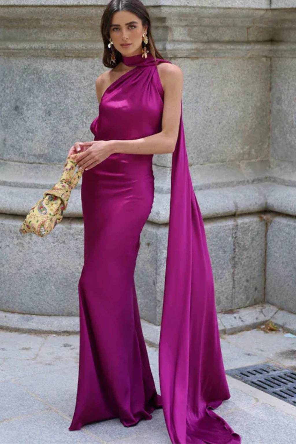 Aurelia – Vestido maxi elegante halter sin mangas para mujer