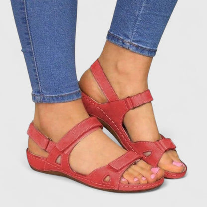 ELENA – Sandalias ortopédicas con tiras al tobillo y confort para mujer