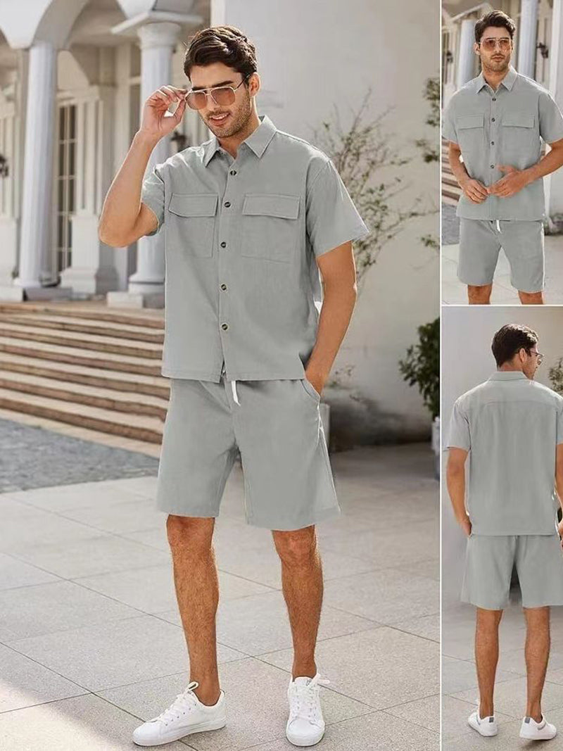 Conjunto veraniego de camiseta y pantalón corto para hombre – ARDEN COAST