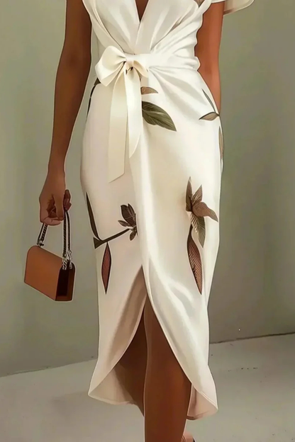 Anna – Vestido midi elegante cruzado de verano para mujer