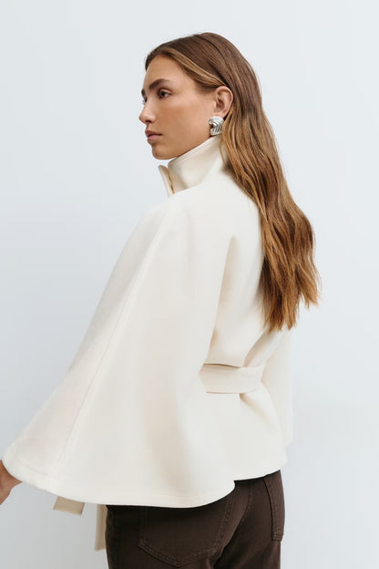 Abrigo elegante oversize para mujer con cinturón – SÉVANA