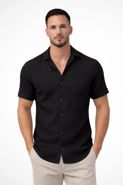Caleb – Camisa de verano de manga corta con botones para hombre