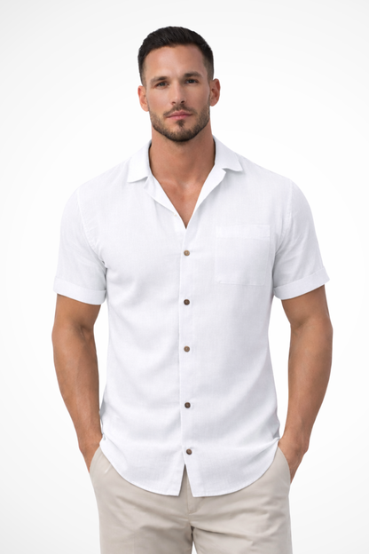Caleb – Camisa de verano de manga corta con botones para hombre