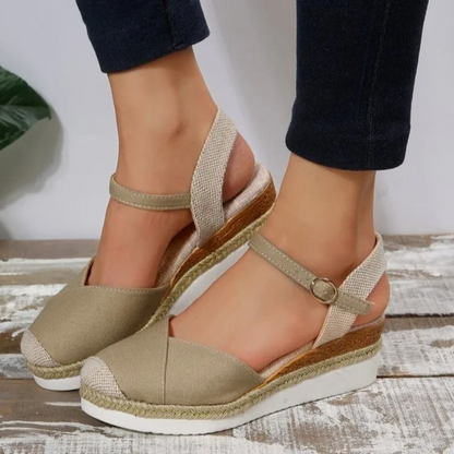 Sandalias de verano para mujer con cierre de hebilla y suela cómoda – LIVARA