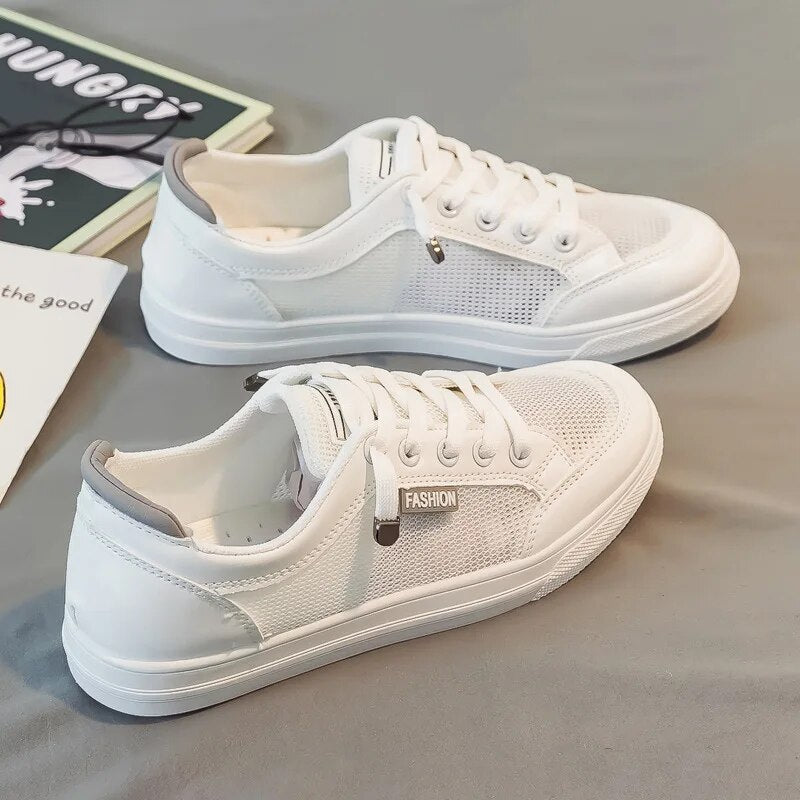 Zapatillas bajas de mujer con paneles de malla – SELVINA