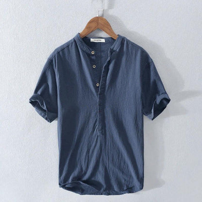 Camisa de manga corta para hombre con botones frontales – LUKE