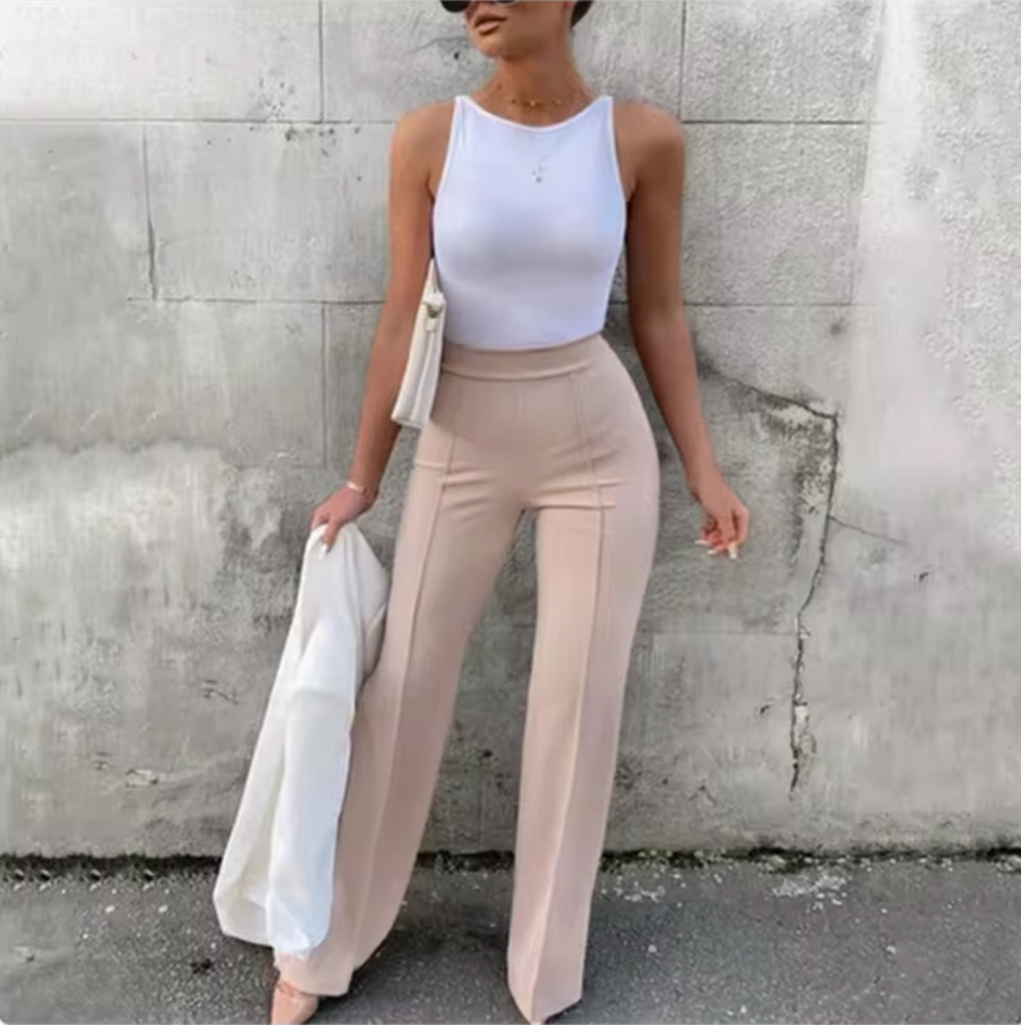 LINA - Pantalón acampanado casual para mujer