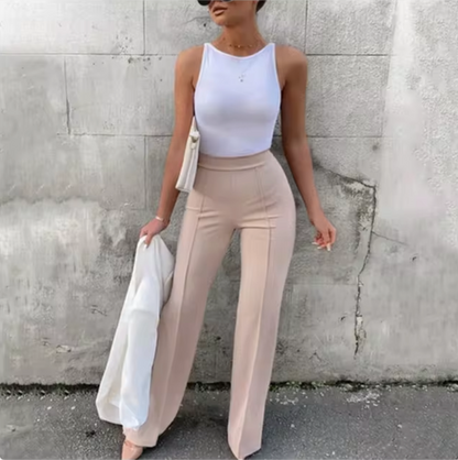 LINA - Pantalón acampanado casual para mujer