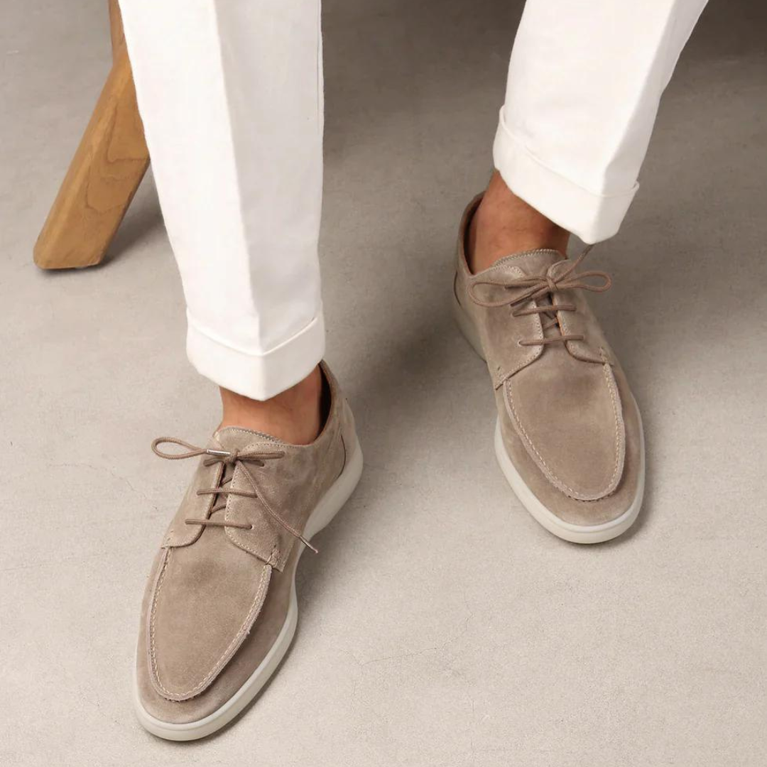 CARLOS – Zapatos de gamuza con cordones para hombre de estilo informal