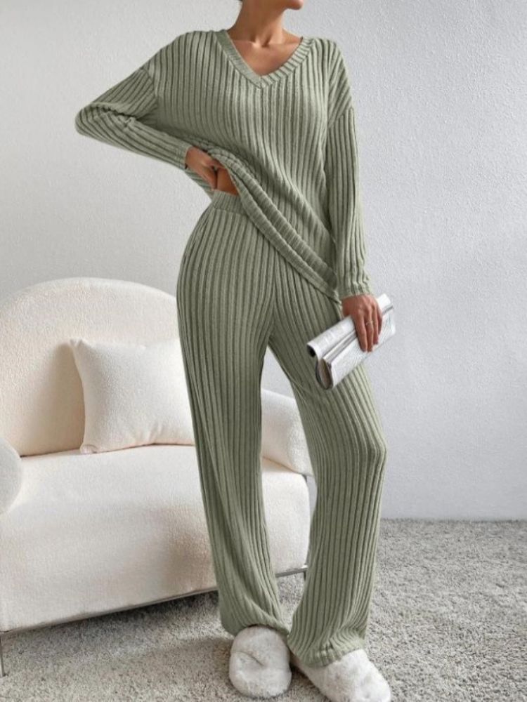 HARLEY - Conjunto elegante de suéter y pantalón para mujeres