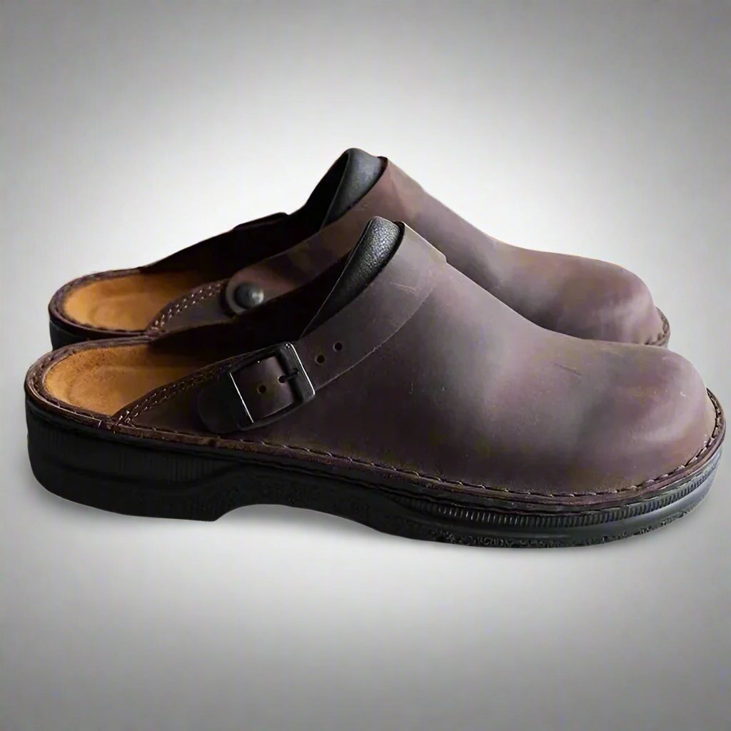 ORTHOSLIDES – Zapatillas ortopédicas de piel para mujer con diseño cómodo