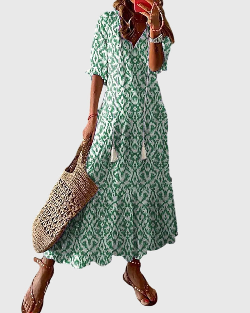 Amalia – Vestido bohemio vintage de verano para mujer