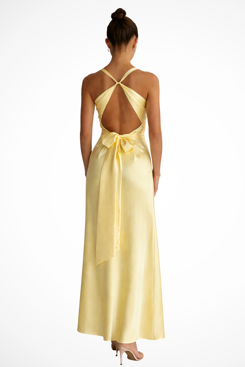 Alina – Vestido maxi elegante con cuello halter y espalda descubierta para mujer