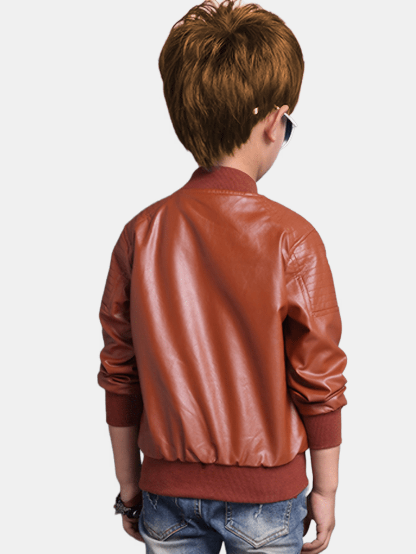 RAFFY - Chaqueta con cremallera y cuello alto para niños