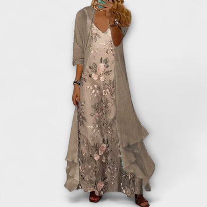 Bryleigh – Conjunto elegante de dos piezas con vestido maxi para mujer