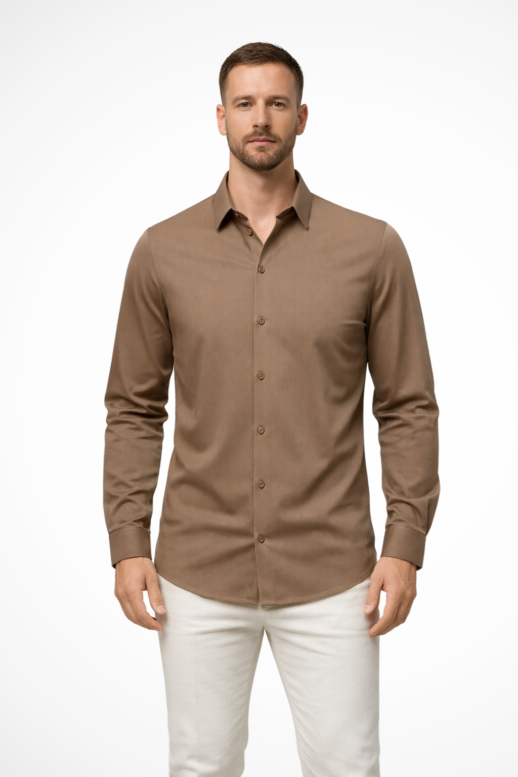 Ethan – Camisa de hombre casual con manga larga y botones
