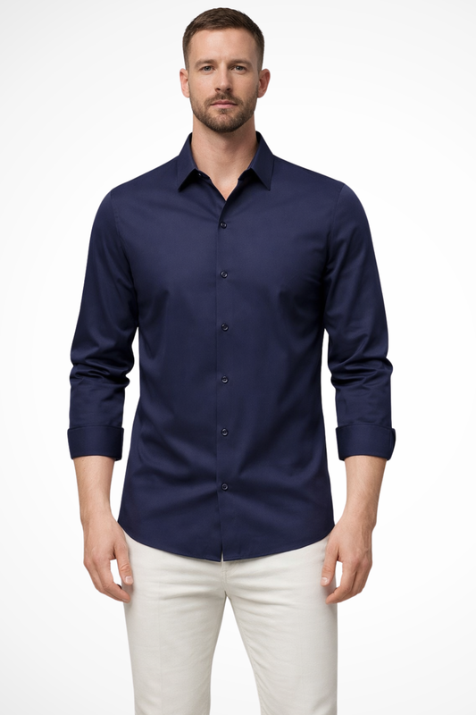 Ethan – Camisa de hombre casual con manga larga y botones