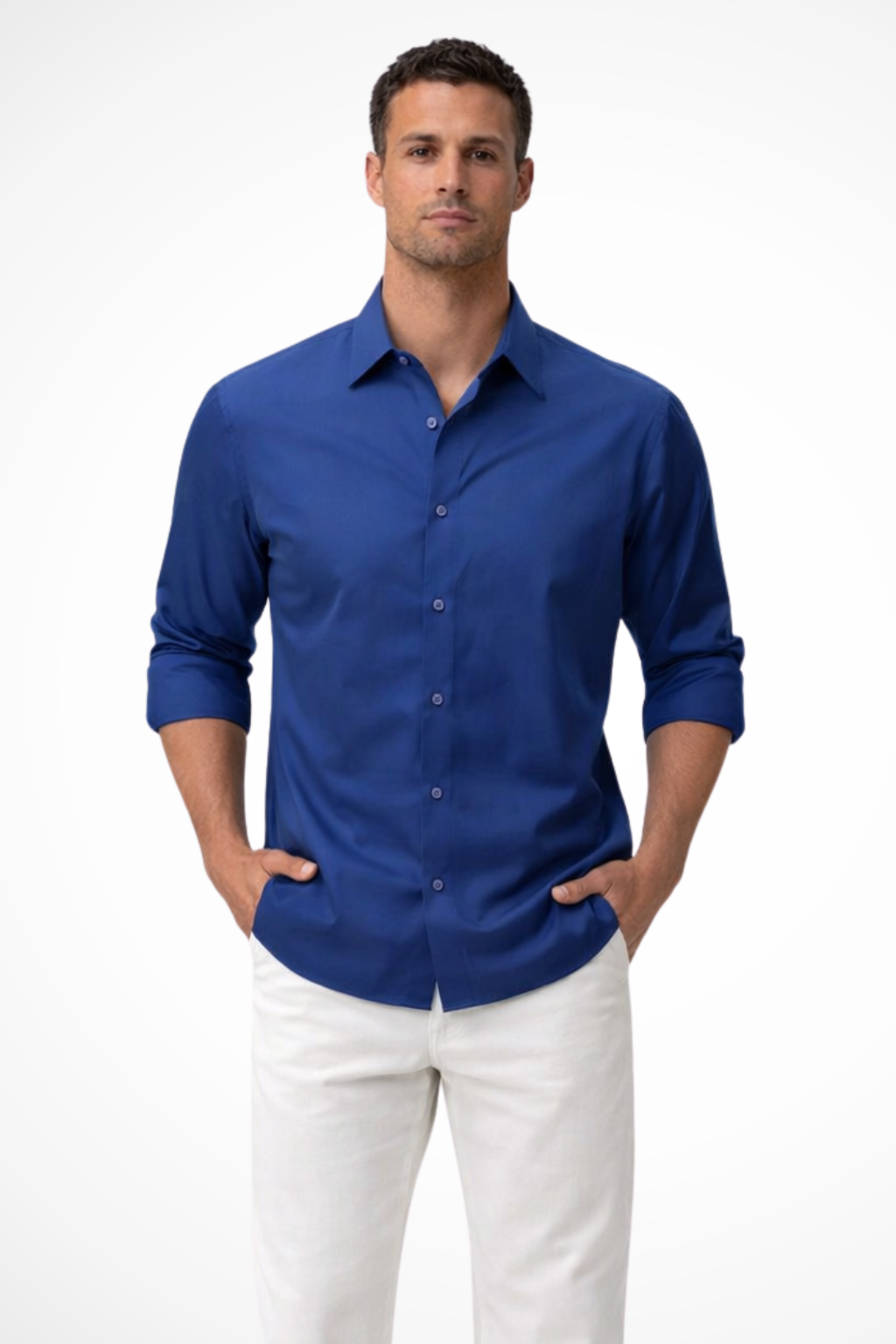 Ethan – Camisa de hombre casual con manga larga y botones