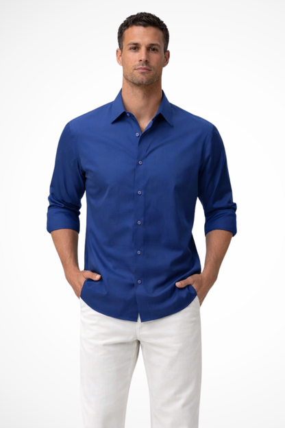 Ethan – Camisa de hombre casual con manga larga y botones