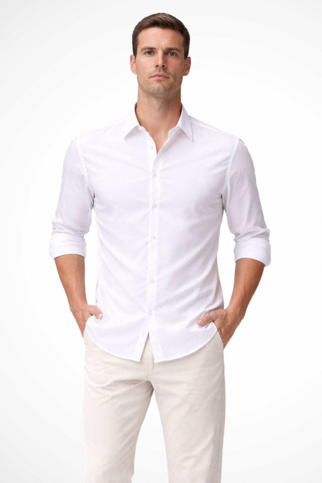 Ethan – Camisa de hombre casual con manga larga y botones
