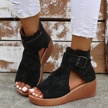 Eva - Sandalias de Cuña de Moda para Mujer en Verano