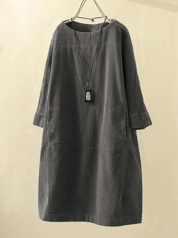 Vestido midi elegante de Tencel con corte favorecedor – VIENNA