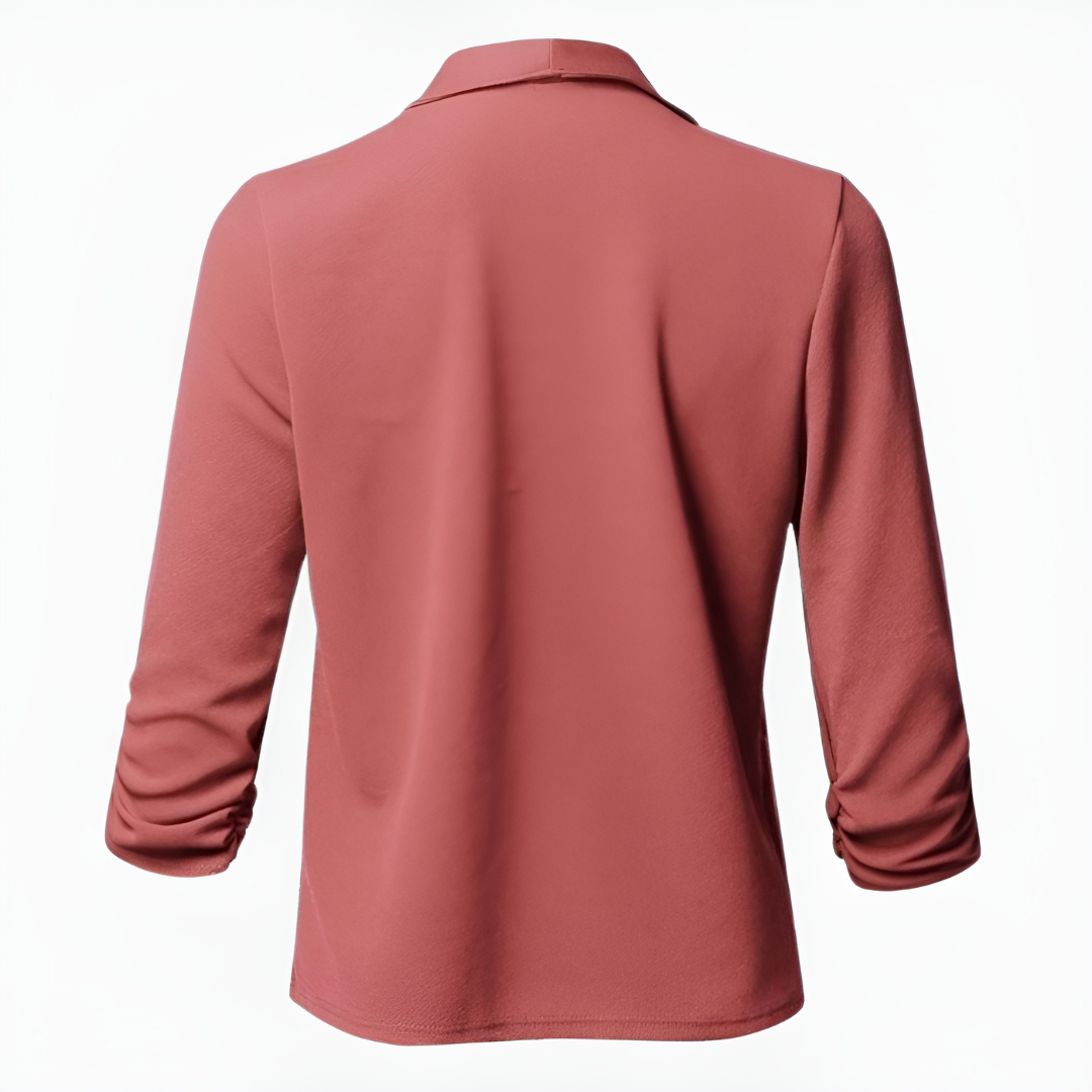 Blazer abierta para mujer con mangas 3/4 y estilo ligero – CLARISSA