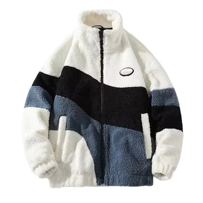 REVARN – Chaqueta de hombre estilo vintage en tejido polar cálido