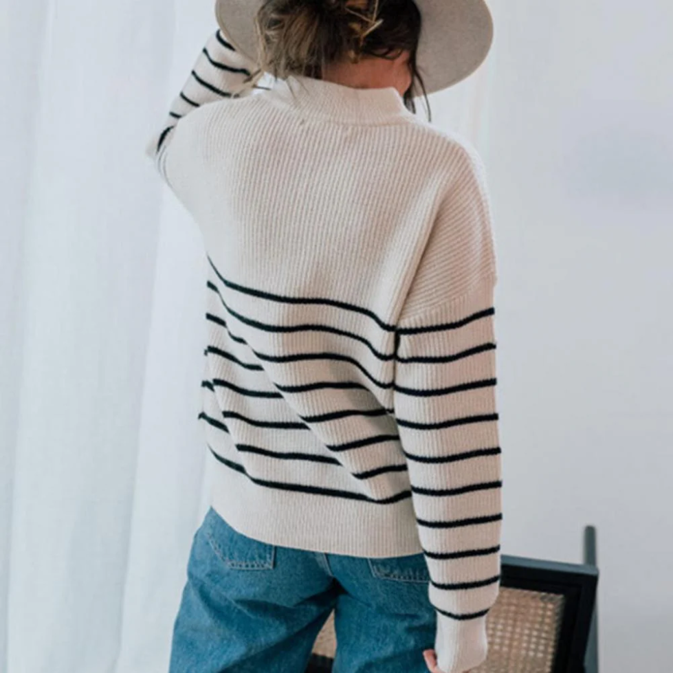 SARAI - Suéter de canalé con estilo para mujeres
