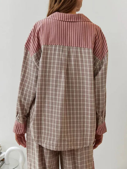 COSYCOTTON – Conjunto de pijama para mujer en algodón suave y elástico