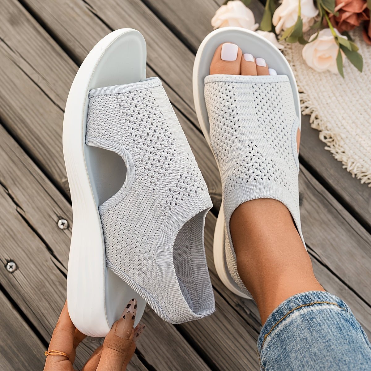 Sandalias Ligadas Ligeras con Soporte de Arco para Mujeres - AIRVA