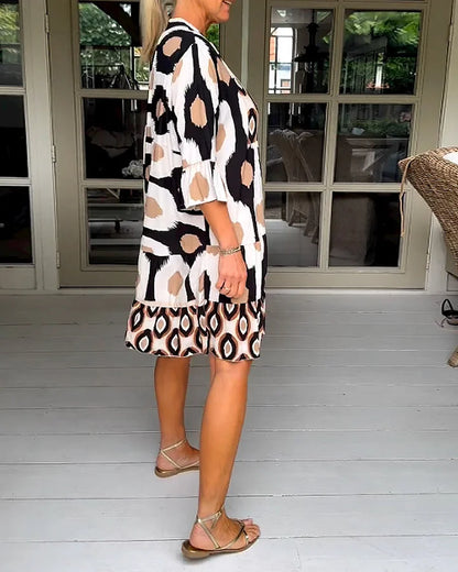 Vestido de verano ligero y elegante para mujer con estampado único – ELENA LUZ