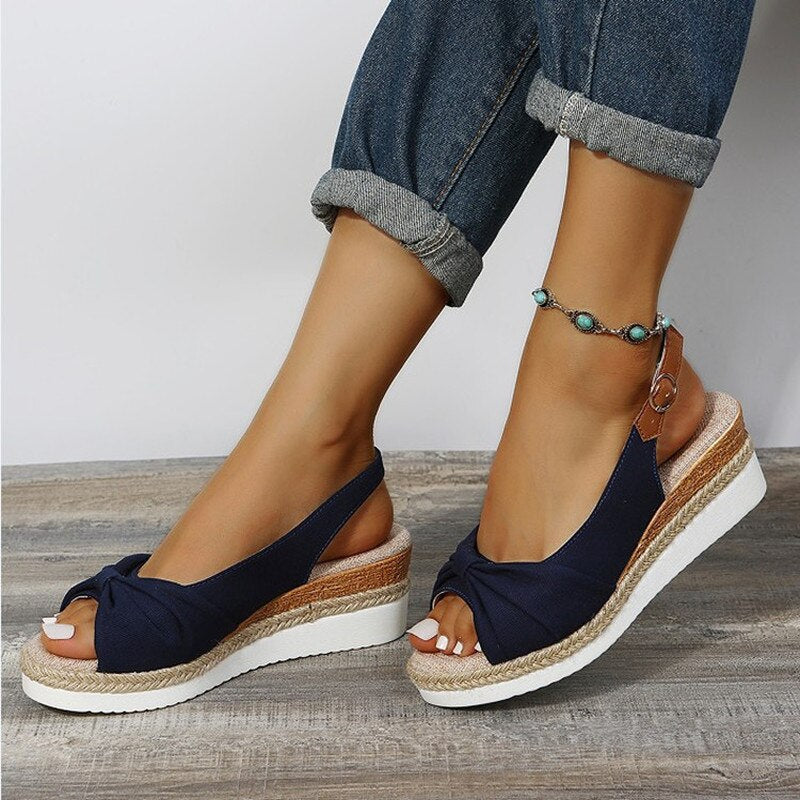 Sandalias ortopédicas de mujer con punta abierta y soporte plantar – VITALIA