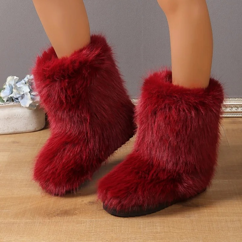 VIOLETTE - Botas de invierno forradas con imitación de piel y suela antideslizante
