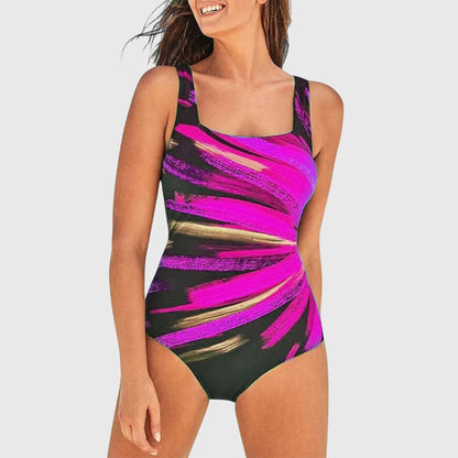 Phoebe – Bañador de una pieza con estampado tropical para mujer