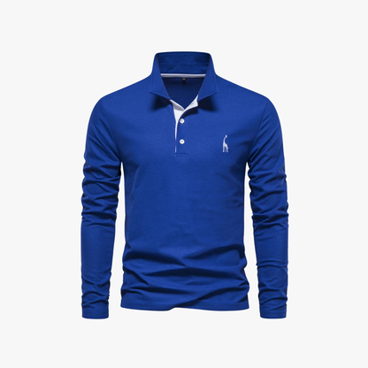 Polo de manga larga para hombre ajuste entallado – WESTLEY