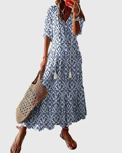 Amalia – Vestido bohemio vintage de verano para mujer