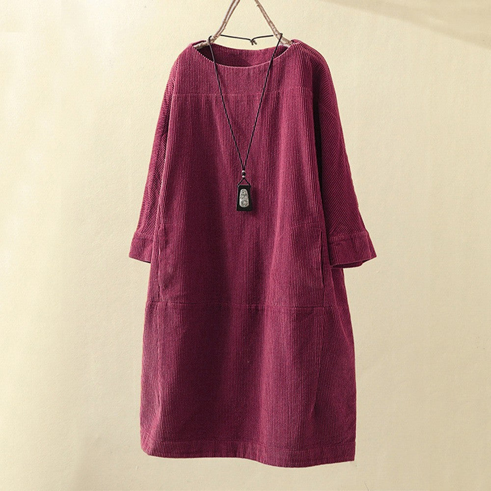 Vestido midi elegante de Tencel con corte favorecedor – VIENNA