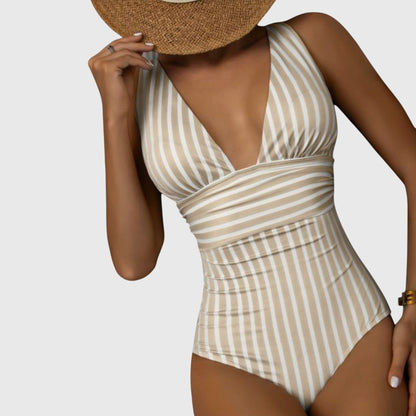 Abigail – Bañador retro de una pieza con escote cuadrado y relleno para mujer