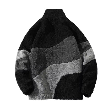 REVARN – Chaqueta de hombre estilo vintage en tejido polar cálido