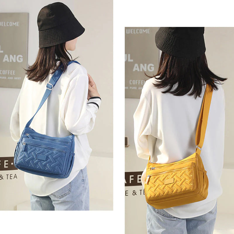 Bolso de hombro clásico y elegante con acabado lujoso – LUVINA