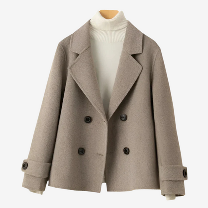 Chaqueta corta de lana con corte clásico para mujer – AIRLEA