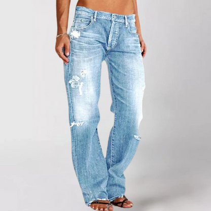 Pantalones vaqueros anchos de talle bajo y estilo relajado – AVA DENIM
