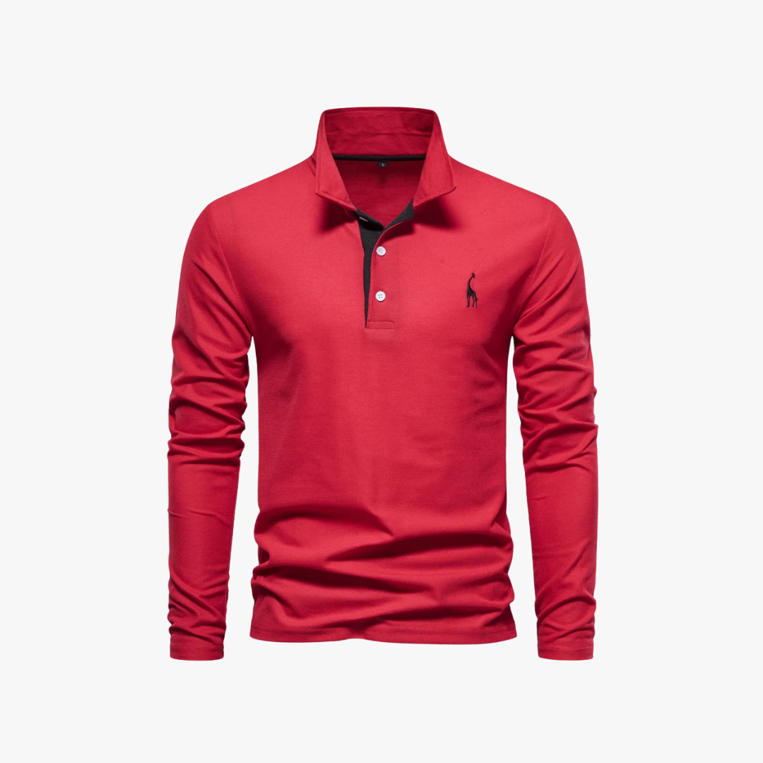Polo de manga larga para hombre ajuste entallado – WESTLEY