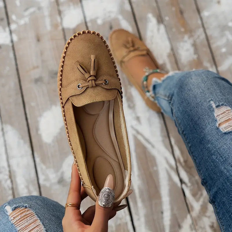 Mocasines elegantes para mujer con lazo y suela flexible – LUNIA FLEX