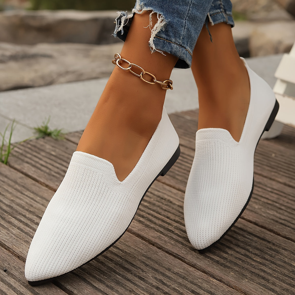 Nayara – Zapatos planos de punto para mujer