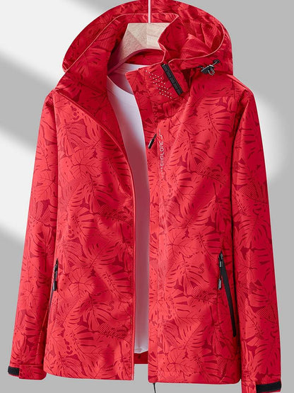 KARLA - Chaqueta cortavientos impermeable con capucha para mujer