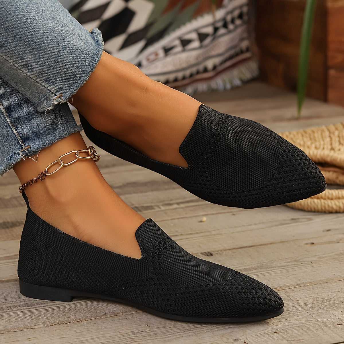 Nayara – Zapatos planos de punto para mujer