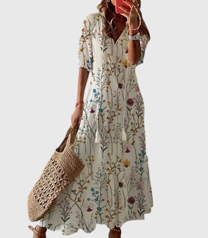 Amalia – Vestido bohemio vintage de verano para mujer